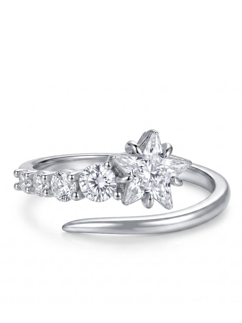 Star ring by Charmed Aroma,  size 6, Celestial Ring Collection